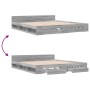 Sonoma gray engineered wood bed with drawers 180x200 cm by vidaXL, Beds and slatted bases - Ref: Foro24-3280732, Price: 180,7...