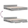 Sonoma gray engineered wood bed with drawers 180x200 cm by vidaXL, Beds and slatted bases - Ref: Foro24-3280732, Price: 178,7...