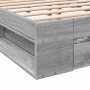 Cama con cajones madera ingeniería gris Sonoma 180x200 cm de vidaXL, Camas y somieres - Ref: Foro24-3280732, Precio: 180,74 €...