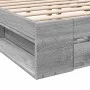 Sonoma gray engineered wood bed with drawers 180x200 cm by vidaXL, Beds and slatted bases - Ref: Foro24-3280732, Price: 178,7...