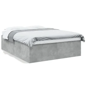 Concrete gray engineered wood bed frame 160x200cm by vidaXL, Beds and slatted bases - Ref: Foro24-3280912, Price: 147,37 €, D...