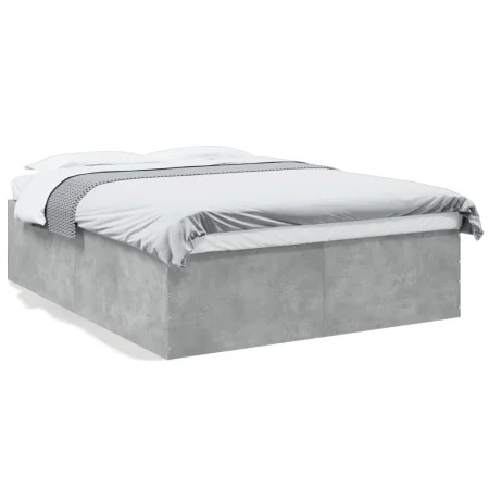 Concrete gray engineered wood bed frame 160x200cm by vidaXL, Beds and slatted bases - Ref: Foro24-3280912, Price: 147,37 €, D...