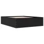 Estructura de cama madera de ingeniería negra 160x200 cm de vidaXL, Camas y somieres - Ref: Foro24-3280910, Precio: 151,65 €,...
