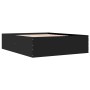 Estructura de cama madera de ingeniería negra 160x200 cm de vidaXL, Camas y somieres - Ref: Foro24-3280910, Precio: 153,49 €,...
