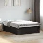 Estructura de cama madera de ingeniería negra 160x200 cm de vidaXL, Camas y somieres - Ref: Foro24-3280910, Precio: 151,65 €,...