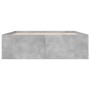 Betongrauer Bettrahmen aus Holzwerkstoff, 160 x 200 cm von vidaXL, Betten und Lattenroste - Ref: Foro24-3280912, Preis: 149,1...