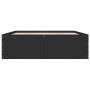 Estructura de cama madera de ingeniería negra 160x200 cm de vidaXL, Camas y somieres - Ref: Foro24-3280910, Precio: 153,49 €,...