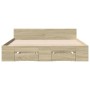 Sonoma oak engineered wood bed with drawers 140x190 cm by vidaXL, Beds and slatted bases - Ref: Foro24-3280764, Price: 185,38...