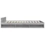 Sonoma gray engineered wood bed with drawers 140x200 cm by vidaXL, Beds and slatted bases - Ref: Foro24-3280753, Price: 179,4...