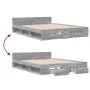 Sonoma gray engineered wood bed with drawers 140x200 cm by vidaXL, Beds and slatted bases - Ref: Foro24-3280753, Price: 179,4...