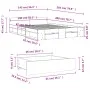 Betongraues Holzwerkstoffbett mit Schubladen 140x200 cm von vidaXL, Betten und Lattenroste - Ref: Foro24-3280751, Preis: 187,...