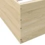 Sonoma oak engineered wood bed frame 135x190 cm by vidaXL, Beds and slatted bases - Ref: Foro24-3280946, Price: 136,58 €, Dis...