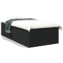 Black engineered wood bed frame 100x200 cm by vidaXL, Beds and slatted bases - Ref: Foro24-3280959, Price: 105,74 €, Discount: %