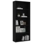 Estantería de 5 niveles madera contrachapada negra 80x30x189 cm de vidaXL, Librerías y estanterías - Ref: Foro24-801027, Prec...