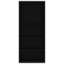 5-stöckiges Regal aus schwarzem Sperrholz, 80 x 30 x 189 cm von vidaXL, Bücherregale und Regale - Ref: Foro24-801027, Preis: ...