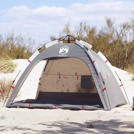 Strandladen für 2 Personen, wasserdicht, schnell aufklappbar, grau von vidaXL, Zelte - Ref: Foro24-4005304, Preis: 71,54 €, R...