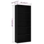 Estantería de 5 niveles madera contrachapada negra 80x30x189 cm de vidaXL, Librerías y estanterías - Ref: Foro24-801027, Prec...