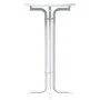 Mesa alta de comedor madera ingeniería y acero blanco Ø60x110cm by vidaXL, Kitchen and dining tables - Ref: Foro24-4008300, P...