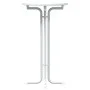 Mesa alta de comedor madera ingeniería y acero blanco Ø60x110cm by vidaXL, Kitchen and dining tables - Ref: Foro24-4008300, P...