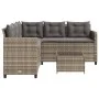 Sofá de jardín en forma de L con mesa y cojines ratán PE gris by vidaXL, Garden sets - Ref: Foro24-369041, Price: 389,00 €, D...