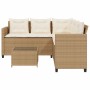 L-förmiges Gartensofa mit Tisch und Kissen aus beigem PE-Rattan. von vidaXL, Gartensets - Ref: Foro24-369043, Preis: 295,25 €...