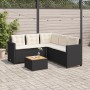 Sofá de jardín en forma de L con mesa y cojines ratán PE negro by vidaXL, Garden sets - Ref: Foro24-369048, Price: 320,57 €, ...