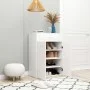 Weißer Schuhschrank aus Sperrholz, 60 x 35 x 84 cm von vidaXL, Schuhregale und Schuhorganisatoren - Ref: Foro24-801071, Preis...