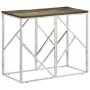 Konsolentisch aus Edelstahl und recyceltem massivem Holz in Silberfarbe. von vidaXL, Seitentische - Ref: Foro24-349992, Preis...