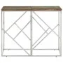 Mesa consola acero inoxidable madera maciza reciclada plateada by vidaXL, Side tables - Ref: Foro24-349992, Price: 85,63 €, D...