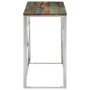 Mesa consola acero inoxidable madera maciza reciclada plateada by vidaXL, Side tables - Ref: Foro24-349992, Price: 86,38 €, D...