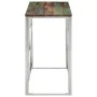 Mesa consola acero inoxidable madera maciza reciclada plateada by vidaXL, Side tables - Ref: Foro24-349992, Price: 85,63 €, D...