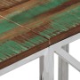 Mesa consola acero inoxidable madera maciza reciclada plateada by vidaXL, Side tables - Ref: Foro24-349992, Price: 86,38 €, D...
