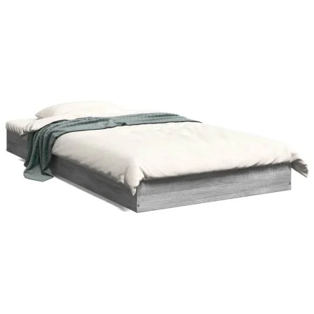 Estructura de cama madera de ingeniería gris Sonoma 90x190 cm de vidaXL, Camas y somieres - Ref: Foro24-842075, Precio: 61,11...
