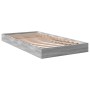 Sonoma gray engineered wood bed frame 90x190 cm by vidaXL, Beds and slatted bases - Ref: Foro24-842075, Price: 61,92 €, Disco...