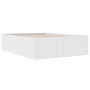 White engineered wood bed frame 135x190 cm by vidaXL, Beds and slatted bases - Ref: Foro24-3280944, Price: 144,44 €, Discount: %
