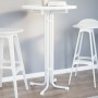 Mesa alta de comedor madera ingeniería y acero blanco Ø70x110cm by vidaXL, Kitchen and dining tables - Ref: Foro24-4008302, P...