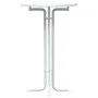 Mesa alta de comedor madera ingeniería y acero blanco Ø70x110cm de vidaXL, Mesas de cocina y de comedor - Ref: Foro24-4008302...