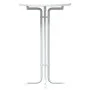 Mesa alta de comedor madera ingeniería y acero blanco Ø70x110cm de vidaXL, Mesas de cocina y de comedor - Ref: Foro24-4008302...
