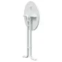 Mesa alta de comedor madera ingeniería y acero blanco Ø70x110cm de vidaXL, Mesas de cocina y de comedor - Ref: Foro24-4008302...