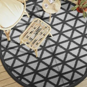 Außen-Teppich ARAKIL schwarz Ø200 cm PP von vidaXL, Outdoor-Protektoren - Ref: Foro24-368464, Preis: 40,50 €, Rabatt: %