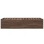 Estructura de cama madera de ingeniería marrón roble 90x190 cm de vidaXL, Camas y somieres - Ref: Foro24-3280978, Precio: 107...