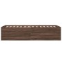 Estructura de cama madera de ingeniería marrón roble 90x190 cm de vidaXL, Camas y somieres - Ref: Foro24-3280978, Precio: 109...