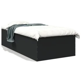 Schwarzer Bettrahmen aus Holzwerkstoff, 90 x 190 cm von vidaXL, Betten und Lattenroste - Ref: Foro24-3280973, Preis: 108,90 €...