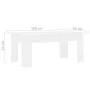 Couchtisch aus weißem Sperrholz, 100 x 60 x 42 cm von vidaXL, Couchtisch - Ref: Foro24-801179, Preis: 54,15 €, Rabatt: %