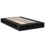 Black engineered wood bed frame 120x200 cm by vidaXL, Beds and slatted bases - Ref: Foro24-3280483, Price: 163,06 €, Discount: %