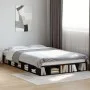 Black engineered wood bed frame 120x200 cm by vidaXL, Beds and slatted bases - Ref: Foro24-3280483, Price: 163,06 €, Discount: %