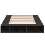 Black engineered wood bed frame 120x200 cm by vidaXL, Beds and slatted bases - Ref: Foro24-3280483, Price: 163,06 €, Discount: %