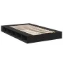 Black engineered wood bed frame 120x200 cm by vidaXL, Beds and slatted bases - Ref: Foro24-3280483, Price: 163,06 €, Discount: %