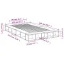 Black engineered wood bed frame 120x200 cm by vidaXL, Beds and slatted bases - Ref: Foro24-3280483, Price: 163,06 €, Discount: %