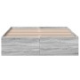 Sonoma gray engineered wood bed frame 120x190 cm by vidaXL, Beds and slatted bases - Ref: Foro24-3281047, Price: 118,50 €, Di...
